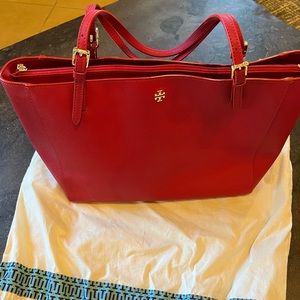 Tory Burch Red Tote Bag